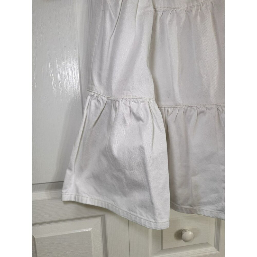 River Island White Milkmaid Mini Dress Puff Sleeve Cottagecore Women M - Picture 3 of 6